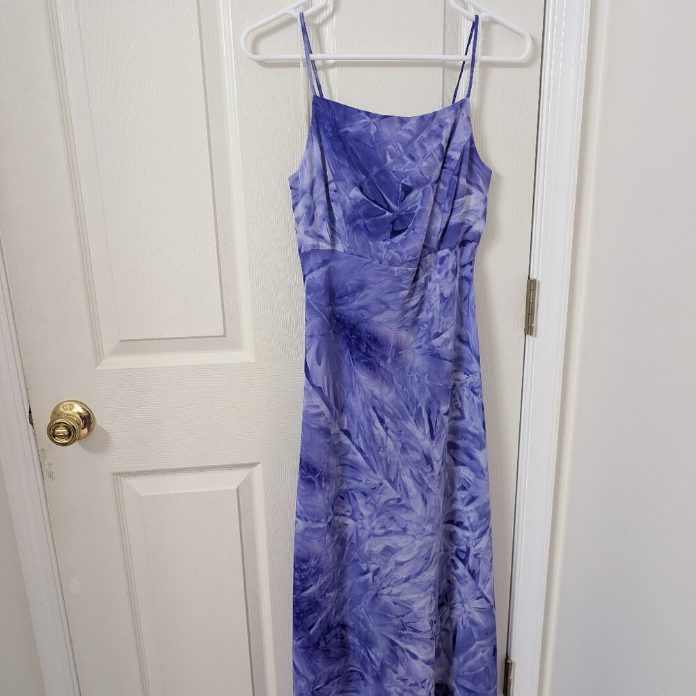 Purple and white prom dress, spaghetti straps, Maurice's, size 9-10